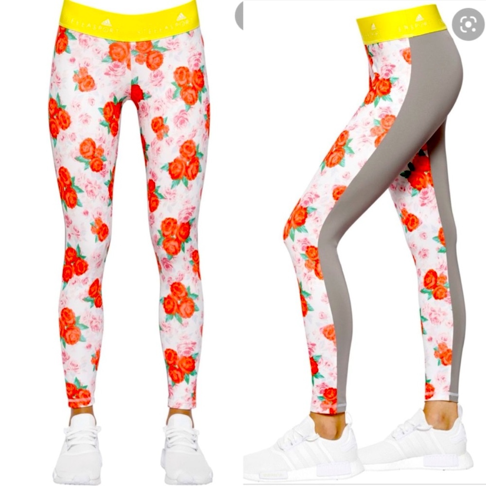 Adidas x Stella McCartney Stellasport Rose Leggings Running Tights Rare